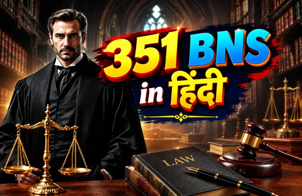 351 BNS in Hindi 2026 : आपराधिक धमकी की पूरी बात, सजा और नियम। 351 BNS in Hindi